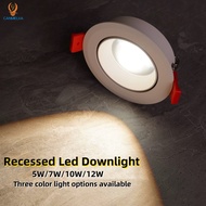 Recessed LED Downlight Tri Colour Adjustable 5W/7W/10W/12W Panel LIght Ceiling Light Spotlight Round