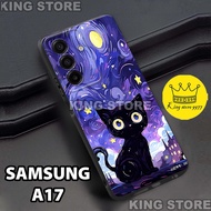 HP (KS27) Rubber Softcase for SAMSUNG A17hp/ Cat Motif/casing SAMSUNG A17/case SAMSUNG A17 2025/sili