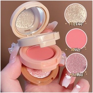 Miss lara High Gloss Blush One Plate Delicate Powder Not Easy to Fly Powder One Plate Multi-Purpose