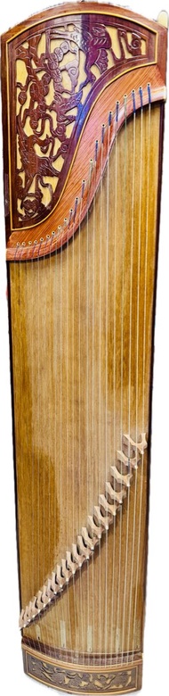 門市陳列琴 花好月圓 163CM 大古箏 Guzheng 古箏 二手古箏 一套連琴袋 指甲膠布 調音