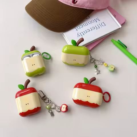 [tx A2005] Summer cute three-dimensional green apple airpods4 protective case airpod3 is suitable fo