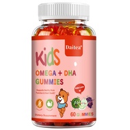 Daitea OMEGA + DHA Gummies for Kids Supports Healthy Brain Function Childrens Vitamins Multivitamins