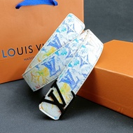 Lv New Style Graffiti Trendy Belt Men Fashion Casual Korean Version Belt AK