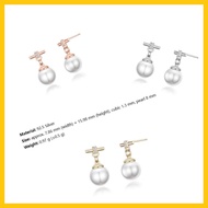 ML Korean Local Stock HAESOOL GME 62 Pearl Drop Earrings with T-Bar Available via ML Proxy Buy