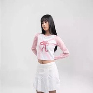 Women's Crop Top Longsleeve GURLS CLUB Knit Rib (LD 88, P 40)
