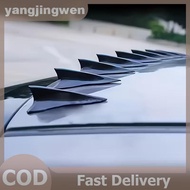 YANGWEN 10Pcs Rear Roof Shark Fins Spoiler Wing Kit Universal Car Roof Spoiler Bumper Spoiler Shark 