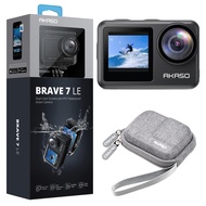 AKASO Brave 7 LE 4K30FPS 20MP WiFi Action Camera and Protective Mini Carrying Case Bundle