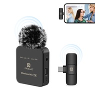 PULUZ PU646B Wireless Microphone System with 1 Receiver & Transmitter 10M Transmission Range Built-i