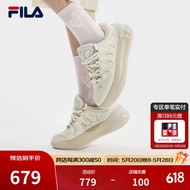 斐乐（FILA）官方女鞋CARROT摩登板鞋2024春新款萝卜鞋休闲运动鞋 古白色/初雪白-AA 38