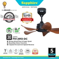 Sapphire FM2913 DC Motor | Silent Ceiling Fan | Remote Control | 30inch | 5 Blades | Baby Fan