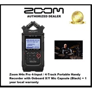 Zoom H4n Pro 4-Input / 4-Track Portable Handy Recorder with Onboard X/Y Mic Capsule (Black) + 1 year local warranty