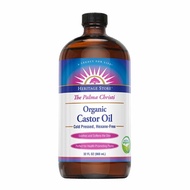 Heritage Store Organic Castor Oil, Cold Pressed | Rich Hydration for Hair &amp; Skin, Bold Lashes &amp; Brow