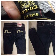 Evisu 東京•大阪 女 修腳 Skinny Slim Cut Jeans 牛仔褲 日版 窄腳 5kg Chuu