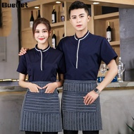 Waiter Work Clothing Ho Restaurant Hot Pot Waitress Overalls Summer Coffee Kitchen Cooker Short Sleeve Bakery Jacket