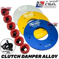 NLK PERFORMANCE CLUTCH DAMPER CNC PLATE ALLOY SILVER BLUE GOLD Y15ZR V1 V2 FZ150 REBET CLUTCH SCREW 