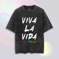 Washed Coldplay Oversize T-Shirt | Washed T-Shirt | Coldplay Band T-Shirt | Coldplay T-Shirt | Coldp
