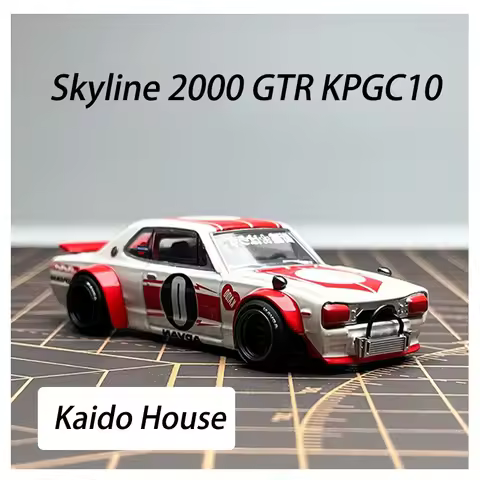 Kaido House MINI GT 1:64 #211 Skyline 2000 GTR KPGC10 Alloy Car Model Classics Adult Souvenir Gift H