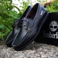 [READY STOCKS] TIMBERLAND LOAFER FULL BLACK SHOES NEW SLIP ONS
