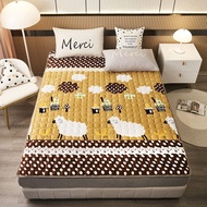 ST/🧿Flannel Mattress Double Bed Household Tatami Mats Student Single Mattress Foldable Washed Floor Mat EW36