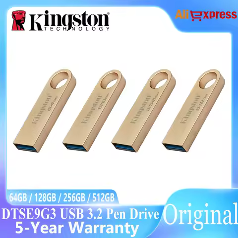 Kingston DataTraveler Portable USB Flash Drive DTSE9G3 USB3.2 Gen 1 64GB 128GB 256GB 512GB Metal Gol