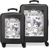 Sanrio Kuromi Dream Closer Suitcase Set, Black, 55/65 cm, Rigid, 7.54 kg, Side Combination Lock, ABS