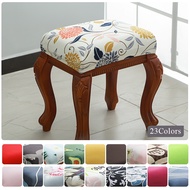 Dressing Stool Cover Stool Cover Elastic Square Seat Cover Stretch Slipcover Chair Cover Protector Removable Printed Dust Cover