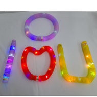 Children's Toys Pop Pipes LED Lighted/Fidget Pop Tubes Sensory Toys/Pop Tube Lighted