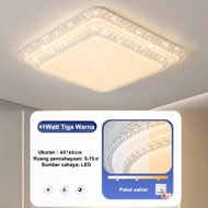 FUYAO LIGHTING 1 AND 2 TIER CRYSTAL LED CEILING LAMP SQUARE SHAPE --2-40W