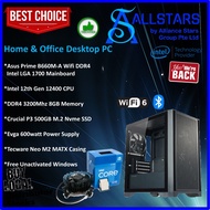 ALLSTARS HOME &amp; OFFICE Desktop PC -Asus B660M-A Wifi DDR4 / Intel 12th Gen i5-12400/ DDR4 8GB Ram / 500GB M.2 SSD