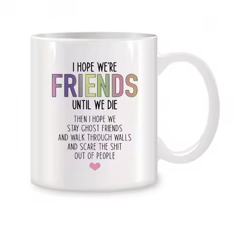 Friendship Gift Idea Sister Female BFF Soul Mugs For Best Friend Birthday Gifts Novelty Coffee Ceram