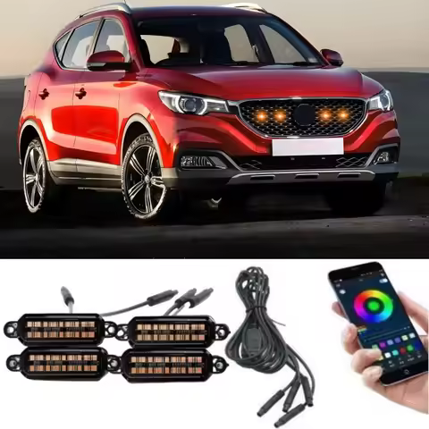 18LED Front Grille Light For MG zs hs MG4 mg5 mg4ev 2023 Car Daytime Running Light Wheel Eyebrow Lam