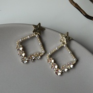 [ZANZAN ZANZAN] Anti-Allergic Silver Needle-Star Flower Earrings [Ek58bg044 _ A925]