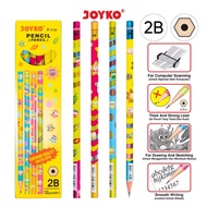 KAYU HITAM Joyko BRAND WOOD 2B BLACK WRITE PENCIL WITH PICTURES Owl MOTIF 4 COLORFUL P 114 1 PCS