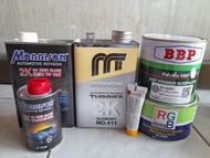 ชุดทำสีรถชุดเล็ก ประกอบด้วยสีโป้ว+สีพื้น+ทินเนอร์2K+แลคเกอร์