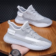2022 Summer Coconut Shoes Jelly Sole Flying Knit Shoes Breathable Casual Men's Shoes Korean Version Trendy Men's Sports Shoes