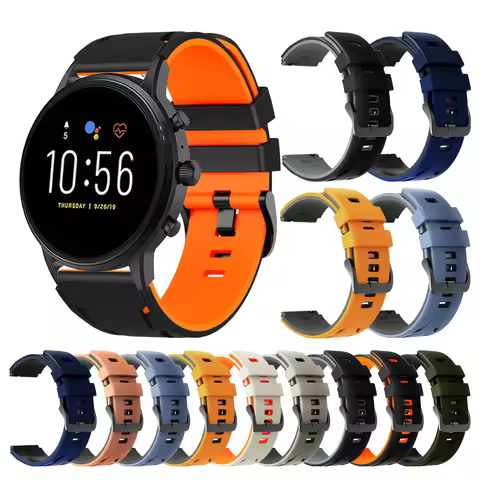 22mm Smart Watch Strap For Fossil GEN 6 44mm Silicone Band For Fossil GEN 5 5E 44mm/GEN 5 LTE 45mm J