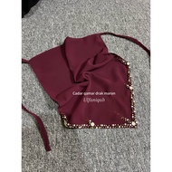 Qamar sequin veil by ulfaniqab pointed sequin veil