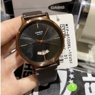 *** NEW MODEL [MEN] CASIO LETAHER BAND ANALOG QUARTZ WATCH MTP-B100BL-1 / MTP-B100RL-1 / MTP-B100L-2