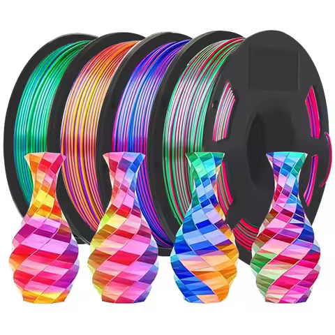 3D Printer Filament PLA 1.75mm 1kg 500g 250g Tricolors Filament Silk PLA Triple Color 3D Material Sh