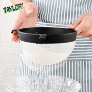 TAYLOR1 Soy Milk Filter, Handheld with Handle Flour Sieve, Screen Meshes Black Fine Mesh Plastic Strainer Juice
