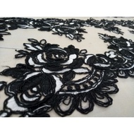Border Lace Dual Tone (Hitam+Putih) Double Layer -2meter