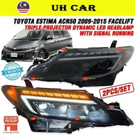 Toyota Estima ACR50 2009-2015 Facelift Dynamic Led Projector Head Lamp Headlamp Headlight Light With