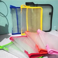 A5 Zipper Folder PP Line Zipper – Random Color | Premium A5 Mesh Folder