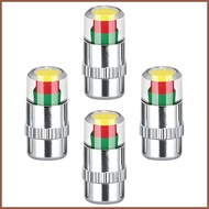Tire Pressure Caps 4 Pieces 2.4bar 36psi 3-Color Monitor Tire Pressure Gauge for Automotive Cars Tru