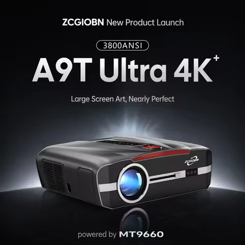 A9T 4K Home Theater Projector for Movies Native 1080P Full HD Android Auto Focus WiFi6 Smart Video B