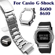 Metal Case+Bezel Strap for G-shock DW5600/5610 GW5600E Stainless Steel Watch Band for Casio DW/GW500