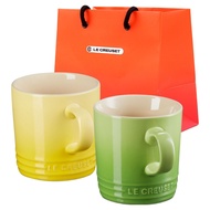 LE CREUSET 卡布奇諾馬克杯 350ml 2種+購物袋 S組 Soleil，棕櫚（馬克杯） 1套