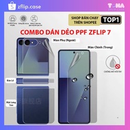 Z Flip 7 Screen Protector Transparent PPF Flexible Film for Z Flip 7 Full Screen Protection, Scratch