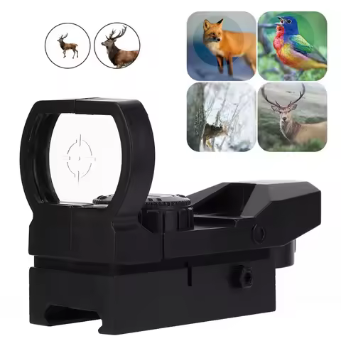Hunting Reflex Sight Green Reticle Holographic Projected Green Dot Sight Tactical Airgun Scope 20mm 