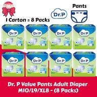 Dr. P Value Level 6 Pants Adult Diaper M10/ L9/ XL8 - (8 Packs)